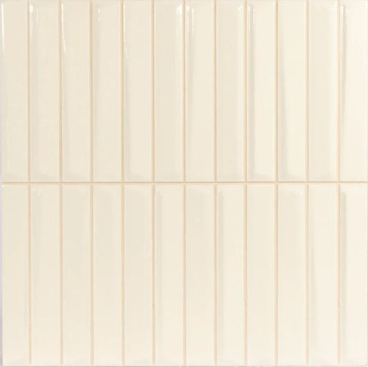 Finestra Canvas Beige 8x8 Glossy Ceramic Tile Euro Glass