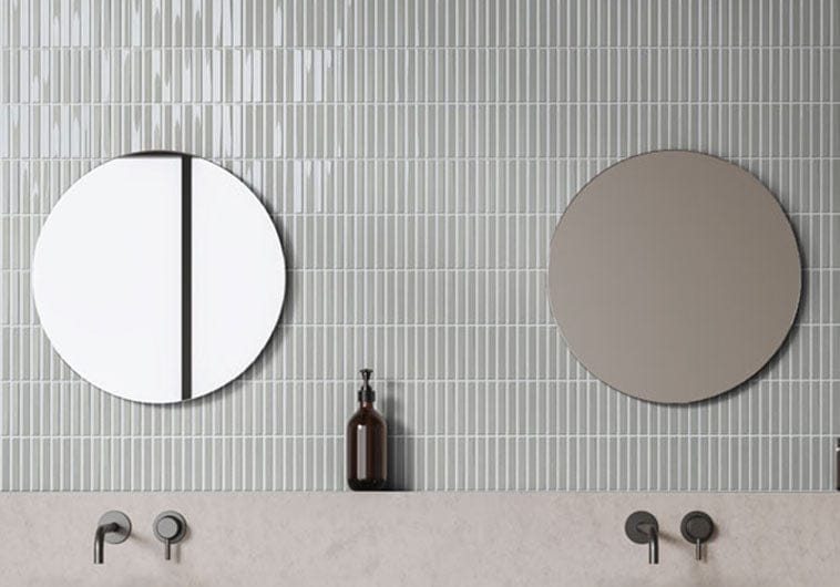 Finestra Carbon Grey 8x8 Glossy Ceramic Tile Euro Glass