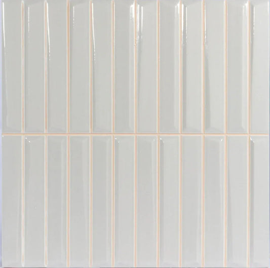 Finestra Carbon Grey 8x8 Glossy Ceramic Tile Euro Glass