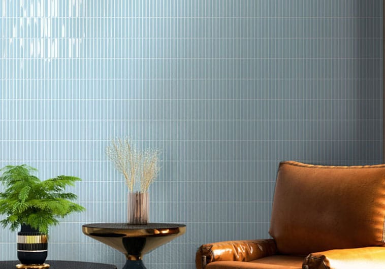 Finestra Chambray Blue 8x8 Glossy Ceramic Tile Euro Glass