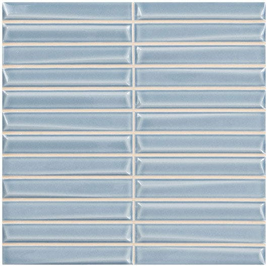 Finestra Chambray Blue 8x8 Glossy Ceramic Tile Euro Glass