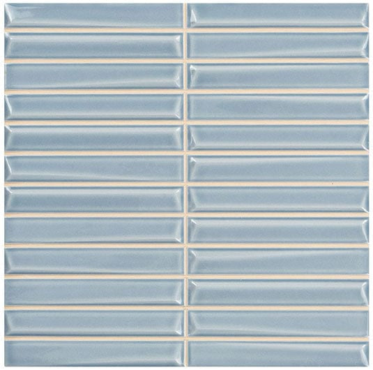 Finestra Chambray Blue 8x8 Glossy Ceramic Tile Euro Glass