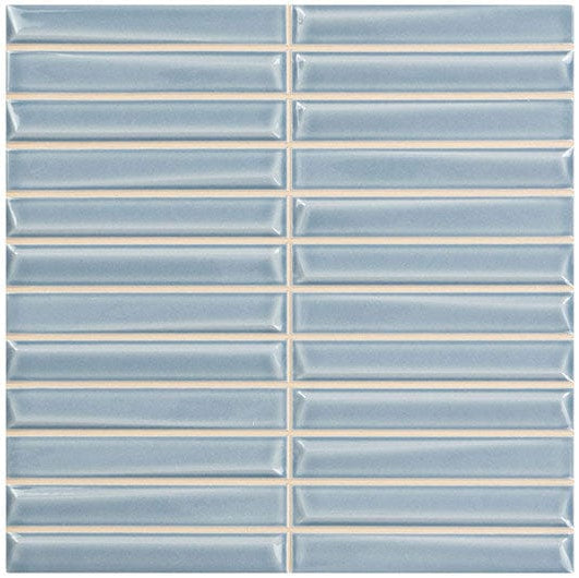 Finestra Chambray Blue 8x8 Glossy Ceramic Tile Euro Glass