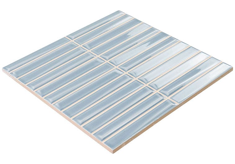 Finestra Chambray Blue 8x8 Glossy Ceramic Tile Euro Glass