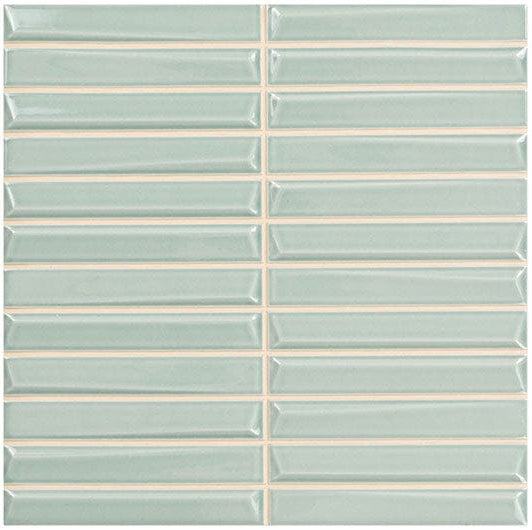 Finestra Cyanotype Green 8x8 Glossy Ceramic Tile Euro Glass