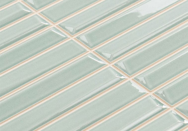 Finestra Cyanotype Green 8x8 Glossy Ceramic Tile Euro Glass