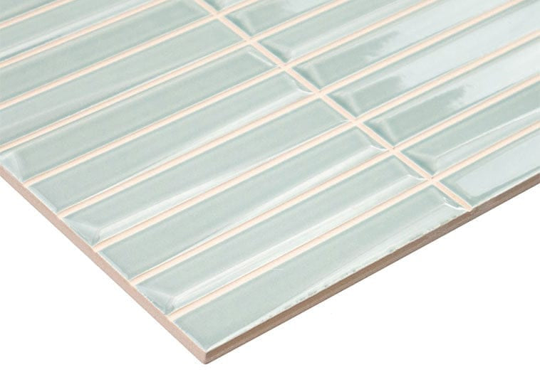 Finestra Cyanotype Green 8x8 Glossy Ceramic Tile Euro Glass