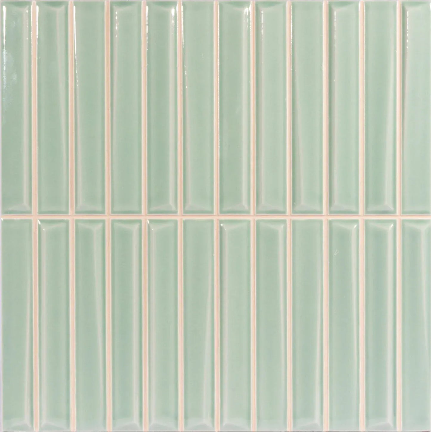 Finestra Cyanotype Green 8x8 Glossy Ceramic Tile Euro Glass
