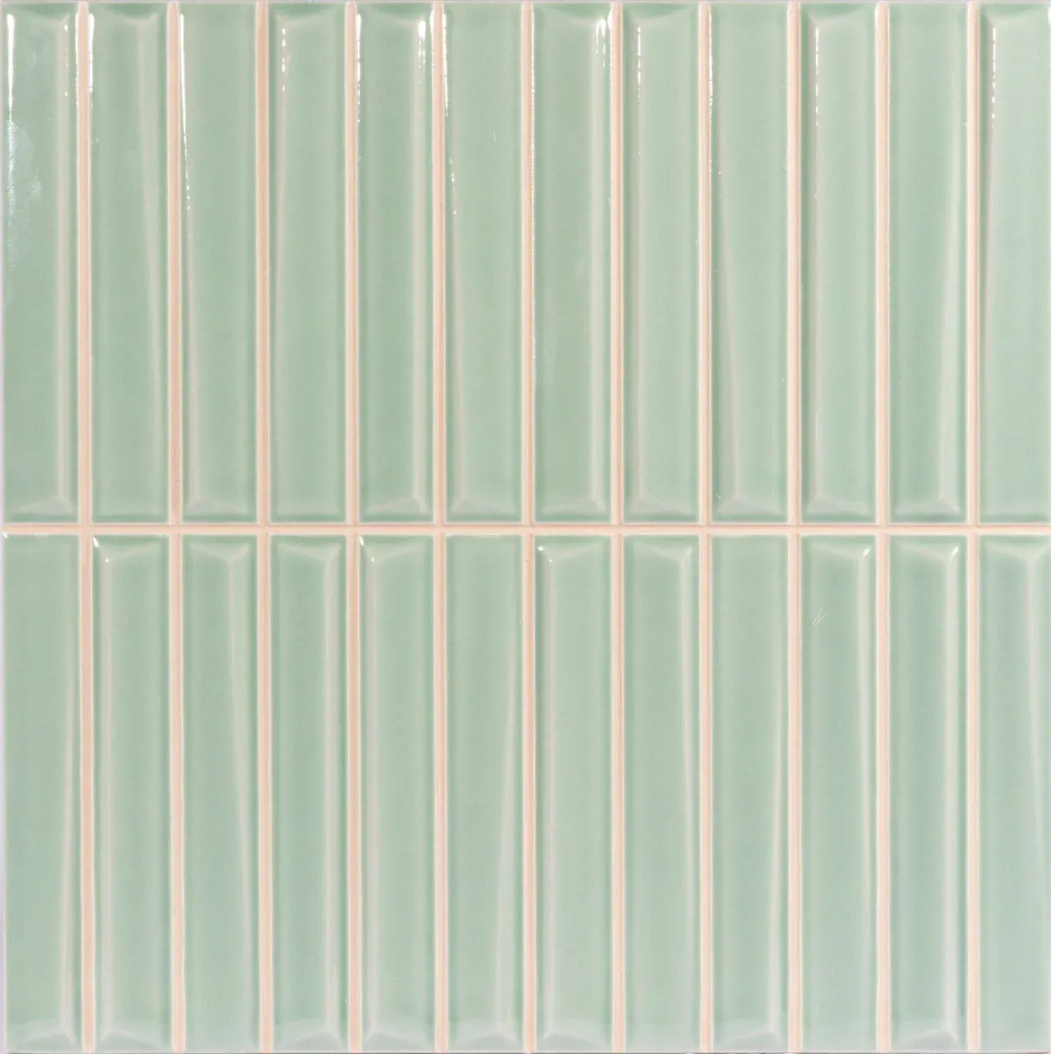 Finestra Cyanotype Green 8x8 Glossy Ceramic Tile Euro Glass