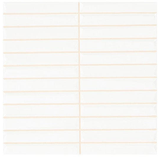 Finestra Highlight White 8x8 Glossy Ceramic Tile Euro Glass