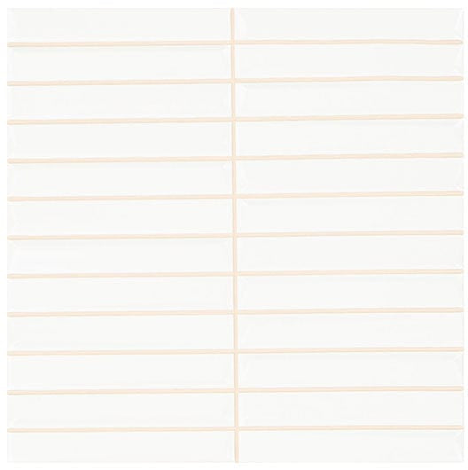 Finestra Highlight White 8x8 Glossy Ceramic Tile Euro Glass