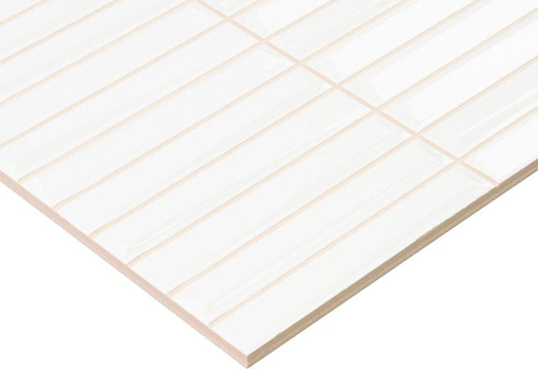 Finestra Highlight White 8x8 Glossy Ceramic Tile Euro Glass