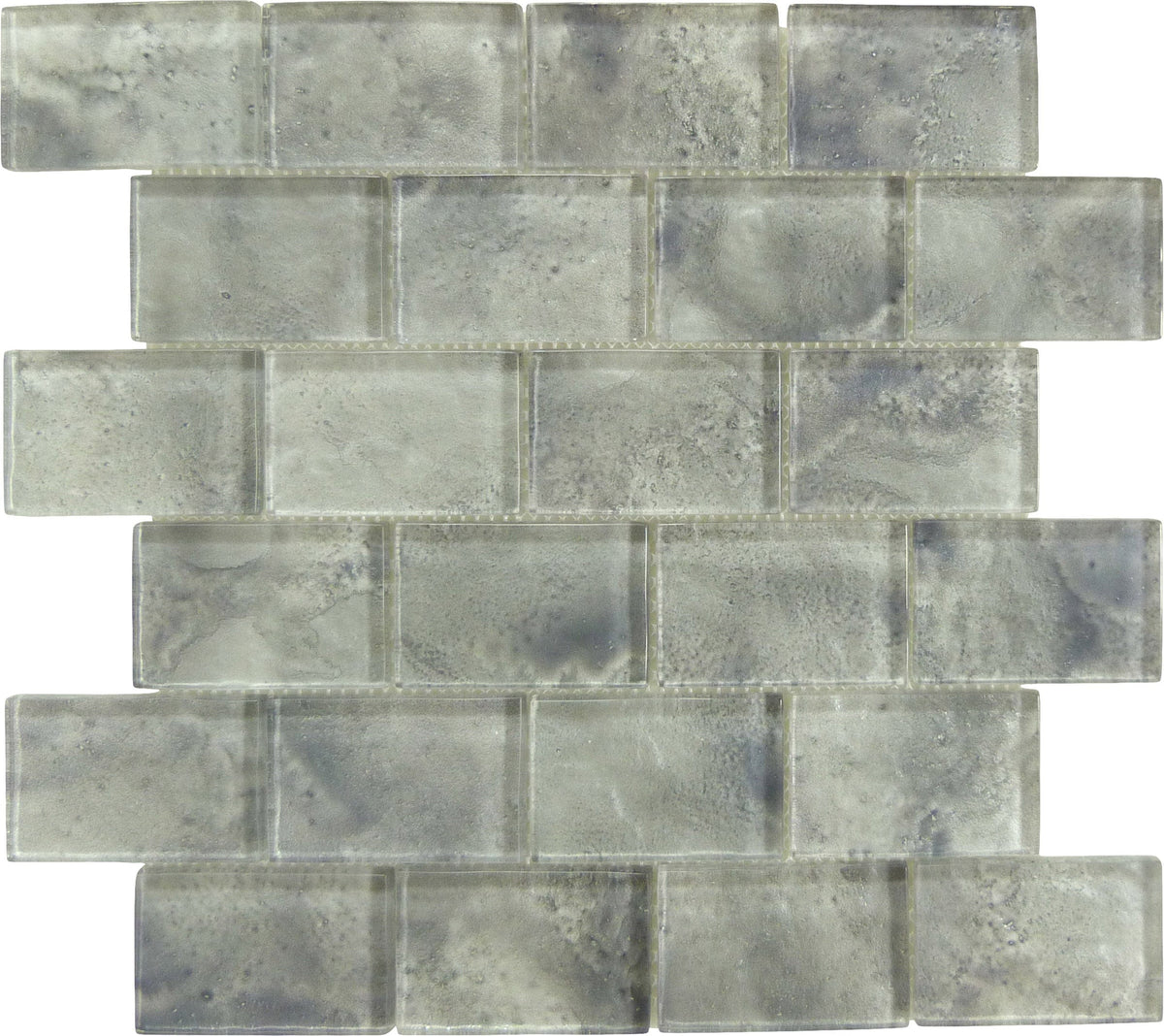 Frothy Swirls Lounge Mist Grey 2x3 Glossy Glass Tile Oasis Tile