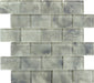 Frothy Swirls Lounge Mist Grey 2x3 Glossy Glass Tile Euro Glass