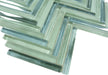 Himalayan Arches Kamet Lonzo Green Glossy and Frosted Glass Tile Euro Glass