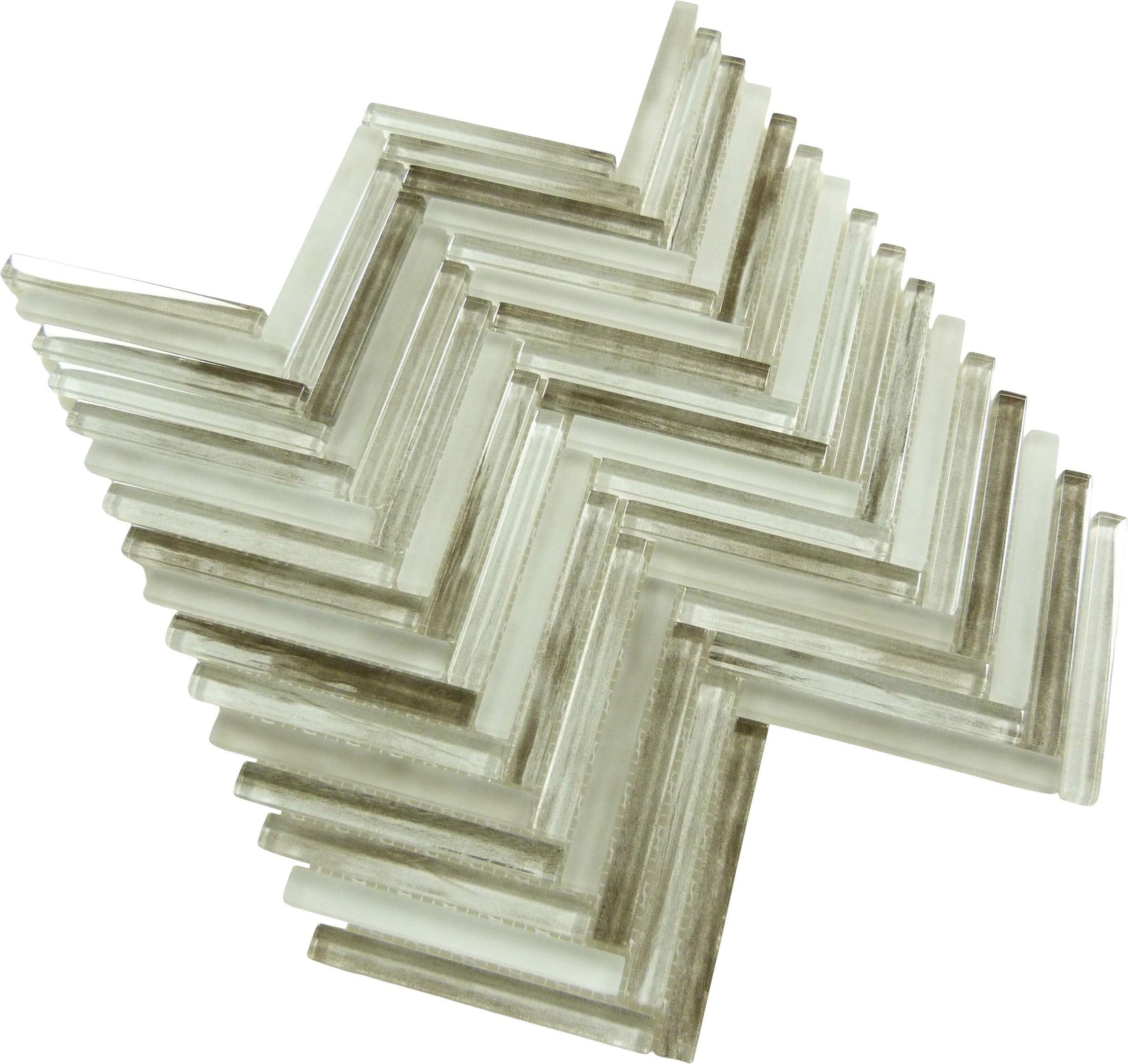 Himalayan Arches Nepal Heights Brown Glossy and Frosted Glass Tile