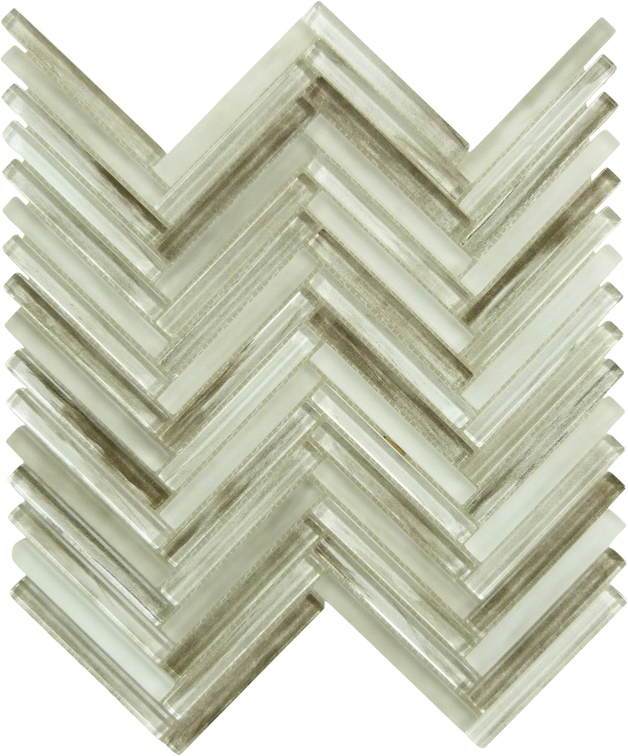 Himalayan Arches Nepal Heights Brown Glossy and Frosted Glass Tile