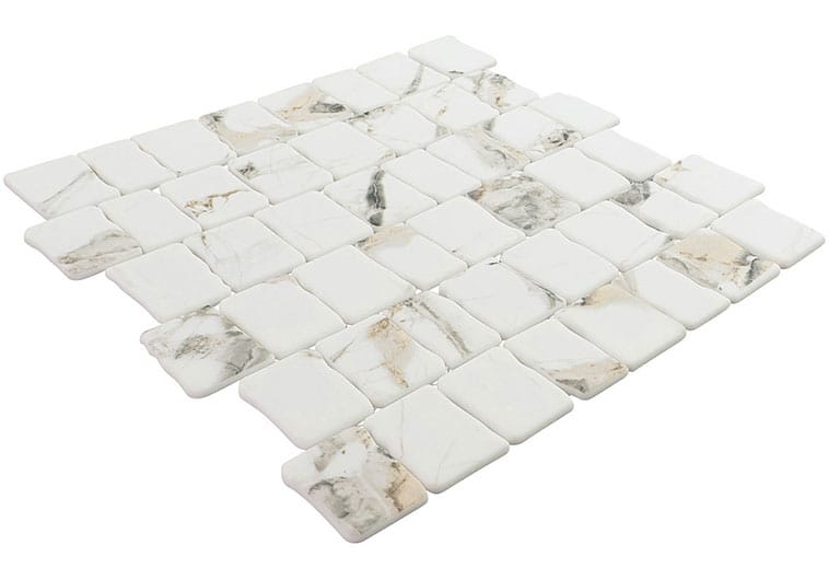 Illusion Chimera Grey 11.75x11.75 Matte Glass Tile Euro Glass