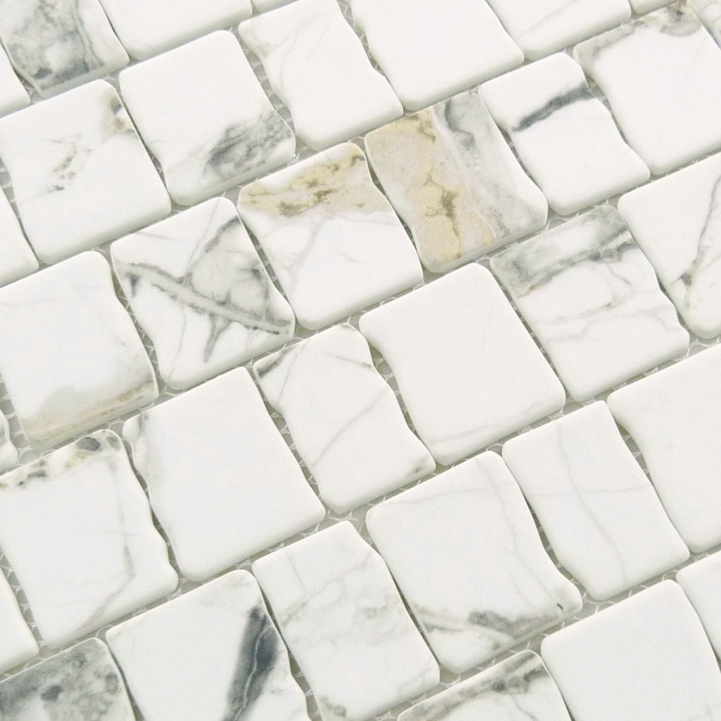 Illusion Chimera Grey Matte Glass Tile Euro Glass
