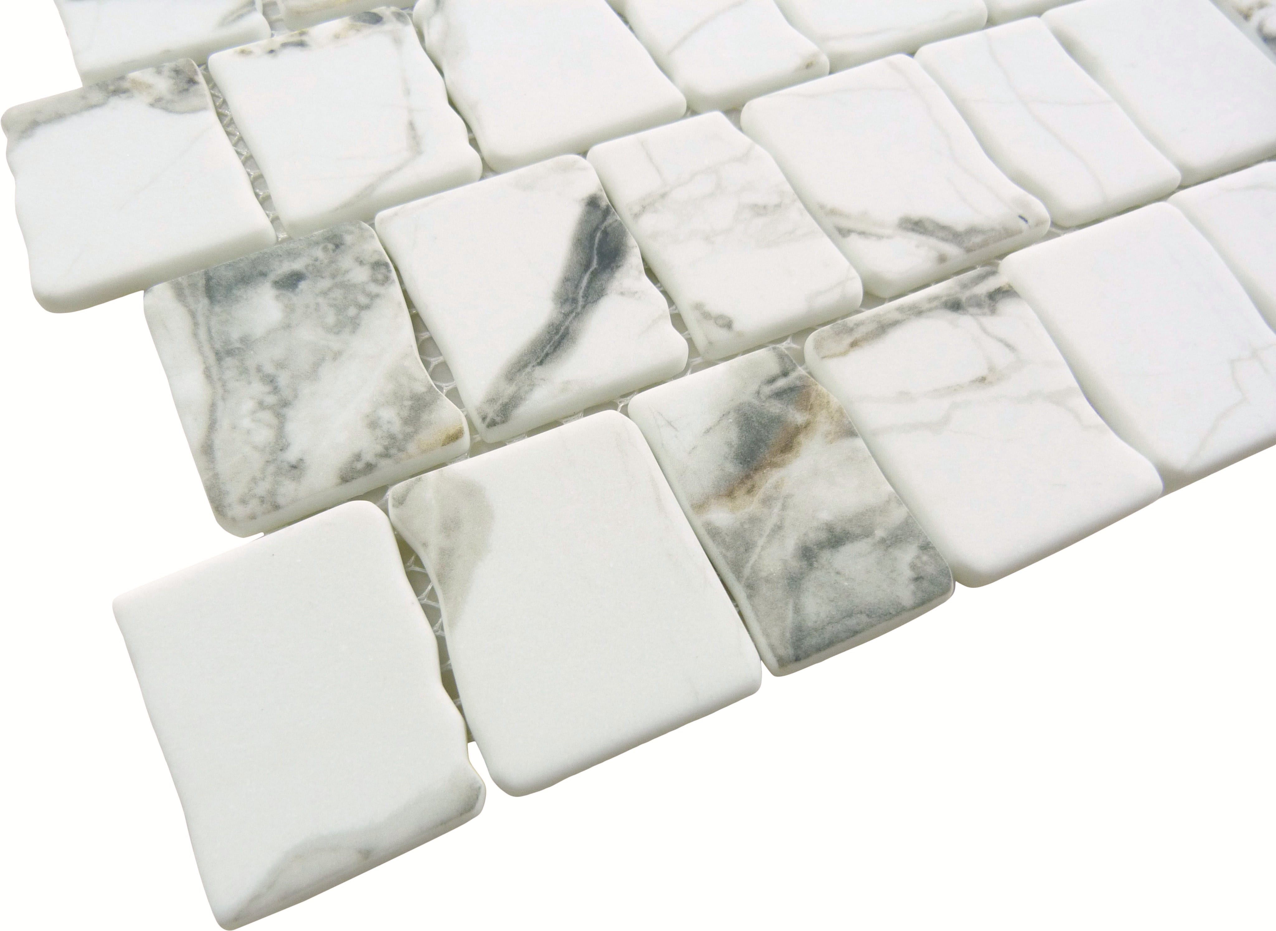 Illusion Chimera Grey Matte Glass Tile Euro Glass