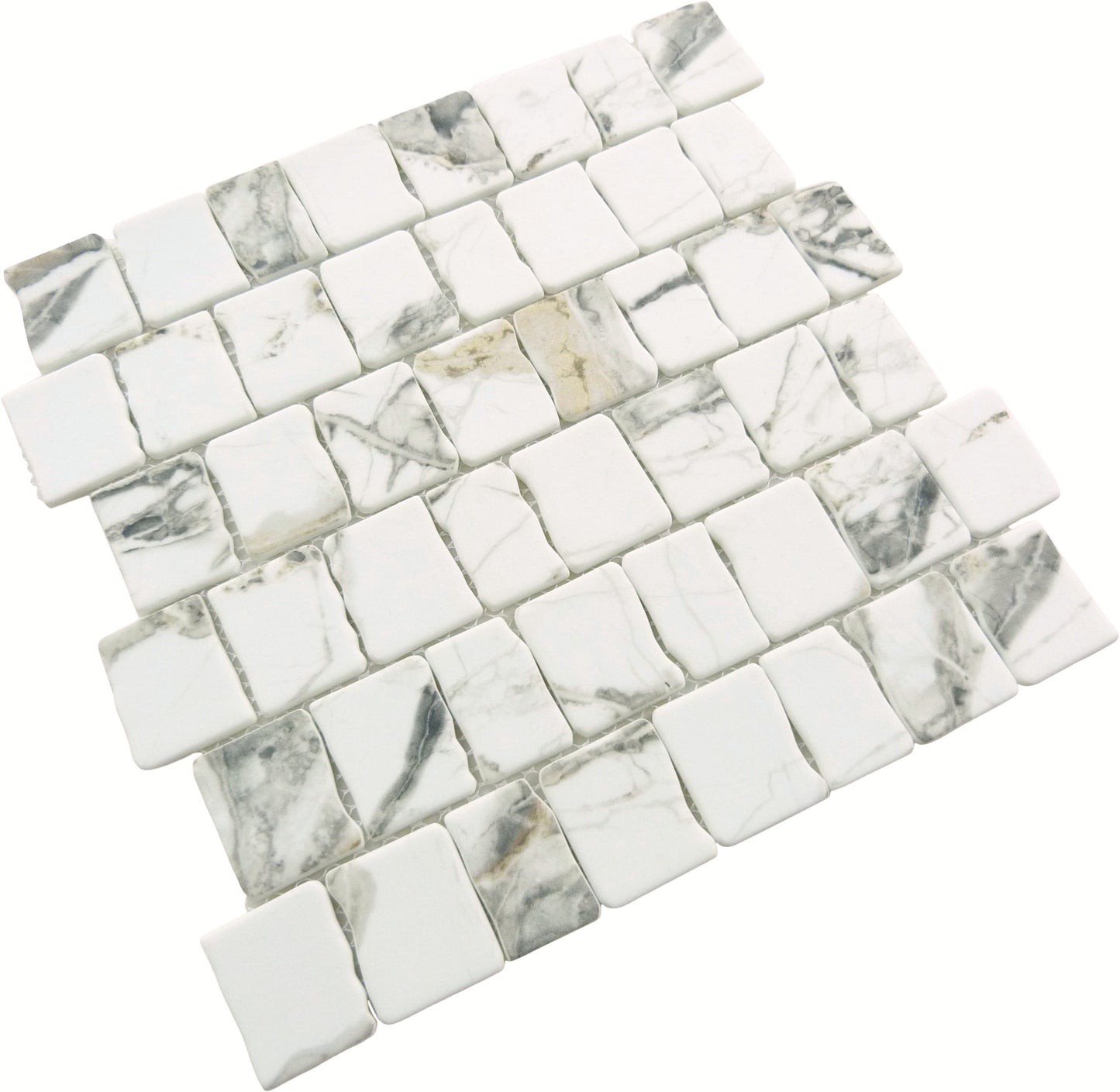 Illusion Chimera Grey Matte Glass Tile Euro Glass