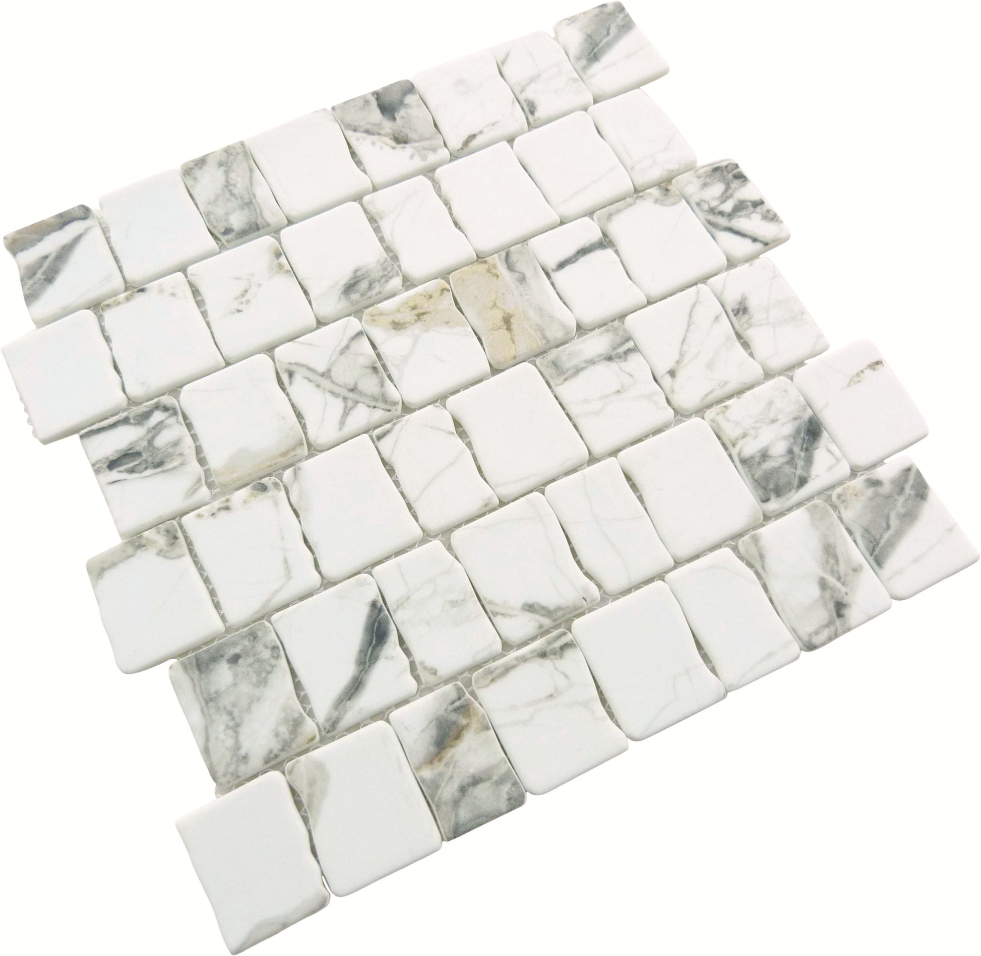 Illusion Chimera Grey Matte Glass Tile Euro Glass