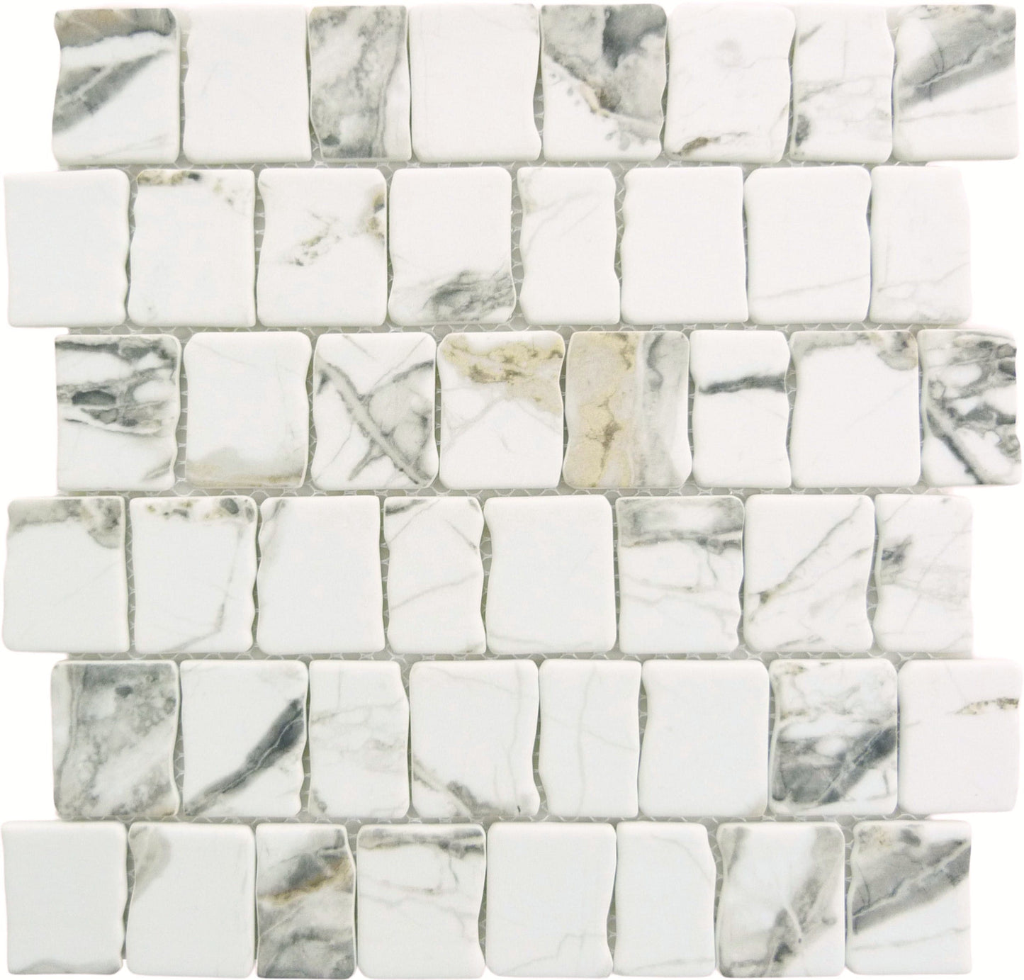 Illusion Chimera Grey Matte Glass Tile Euro Glass