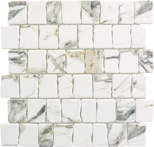 Illusion Chimera Grey Matte Glass Tile Euro Glass