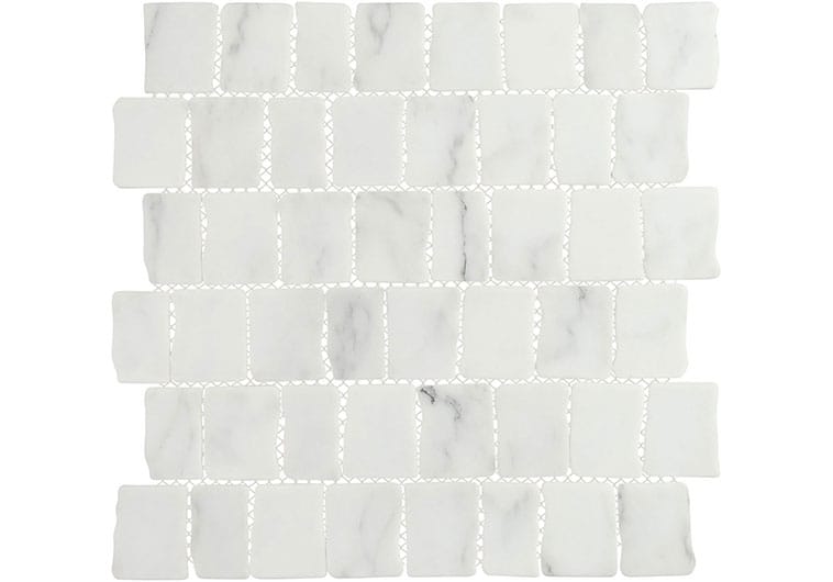 Illusion Déjà Vu White 11.75x11.75 Matte Glass Tile Euro Glass