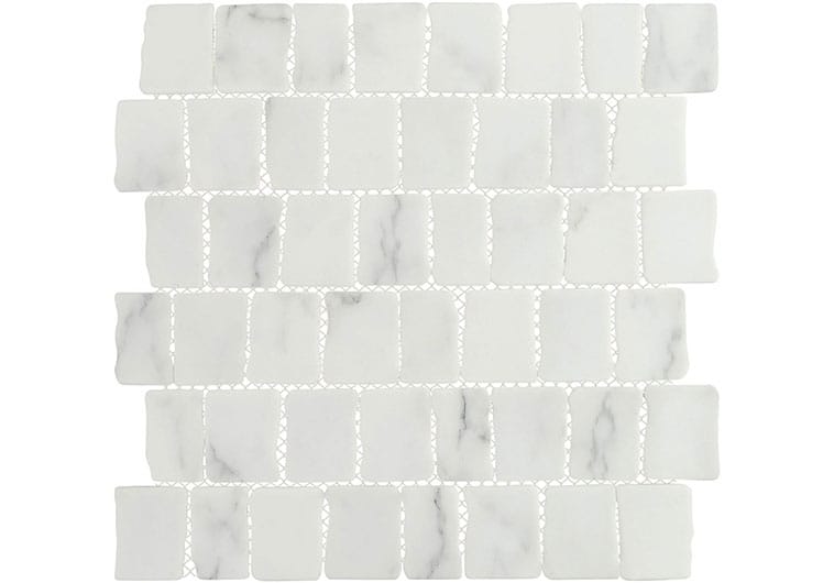 Illusion Déjà Vu White 11.75x11.75 Matte Glass Tile Euro Glass