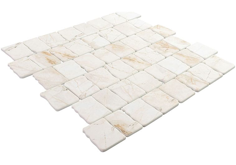 Illusion Mirage Beige 11.75x11.75 Matte Glass Tile Euro Glass