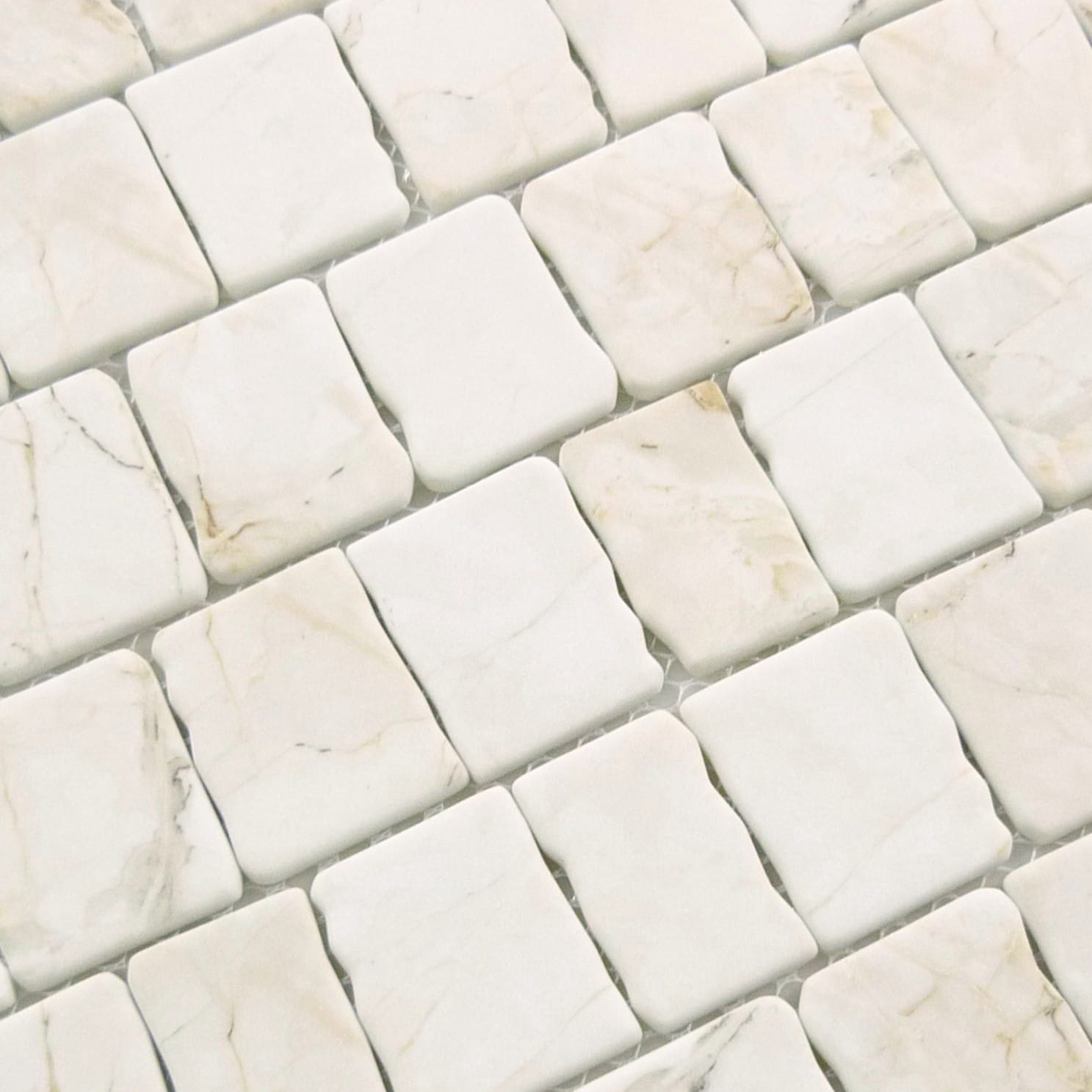 Illusion Mirage Beige Matte Glass Tile Euro Glass