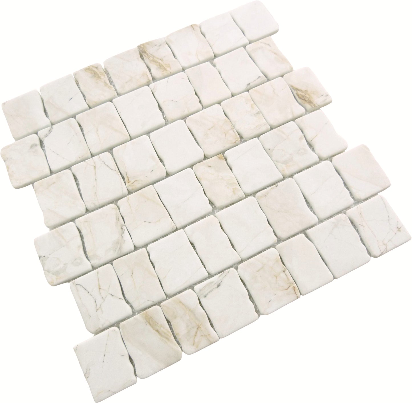 Illusion Mirage Beige Matte Glass Tile Euro Glass
