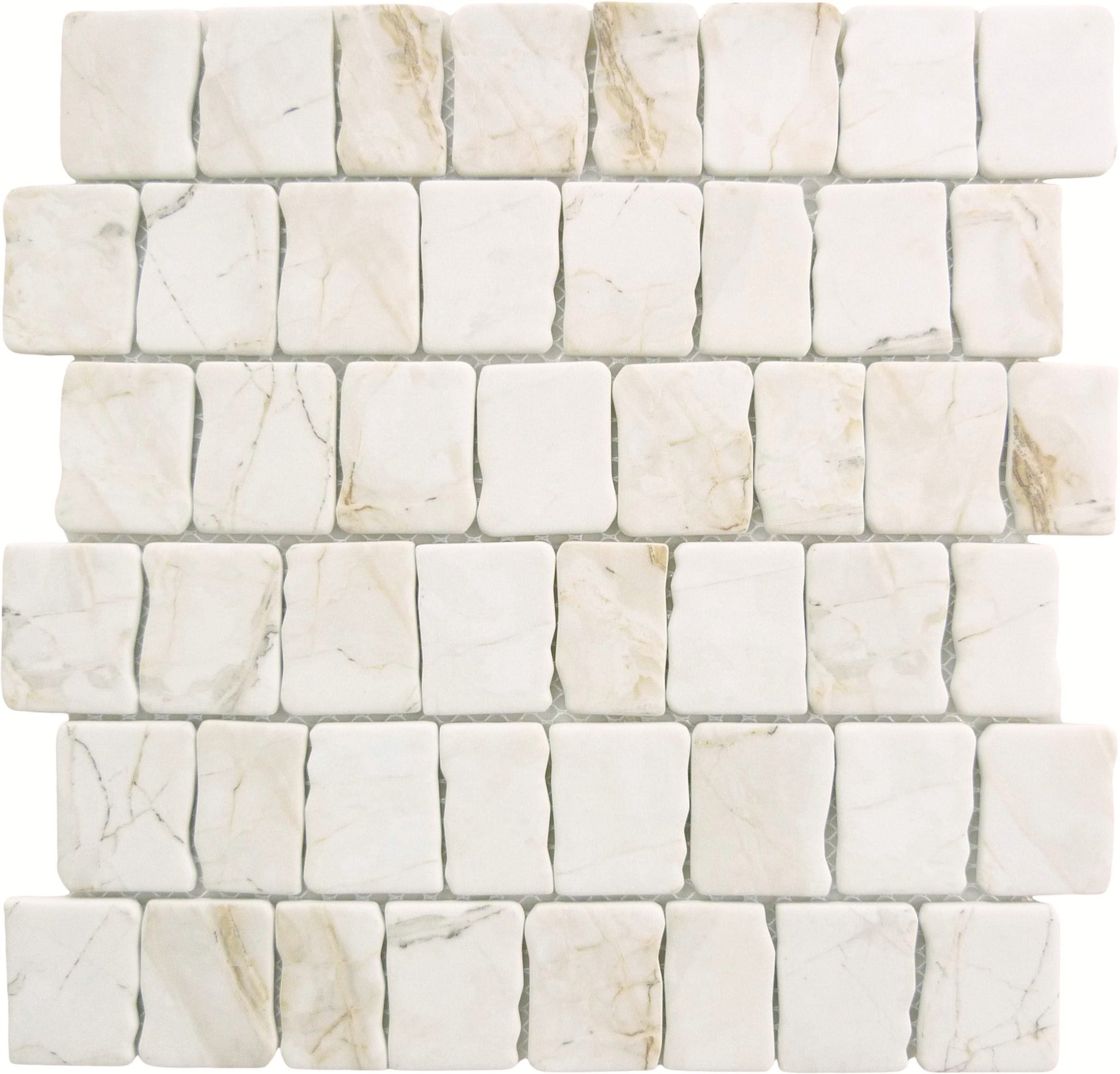 Illusion Mirage Beige Matte Glass Tile Euro Glass