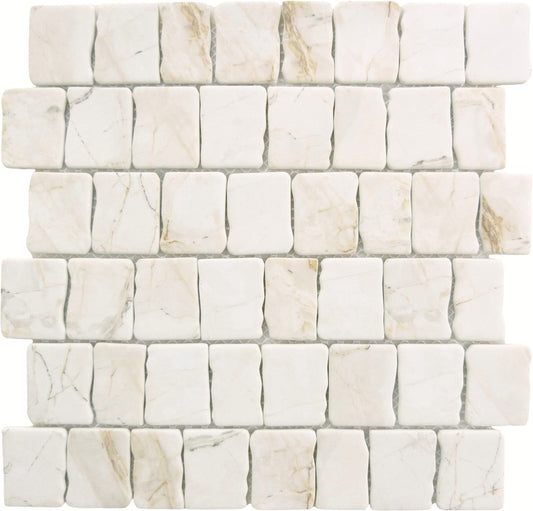 Illusion Mirage Beige Matte Glass Tile Euro Glass