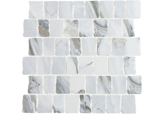 Illusion Mirror Grey 11.75x11.75 Matte Glass Tile Euro Glass
