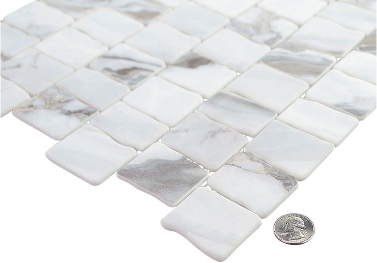Illusion Mirror Grey 11.75x11.75 Matte Glass Tile Euro Glass
