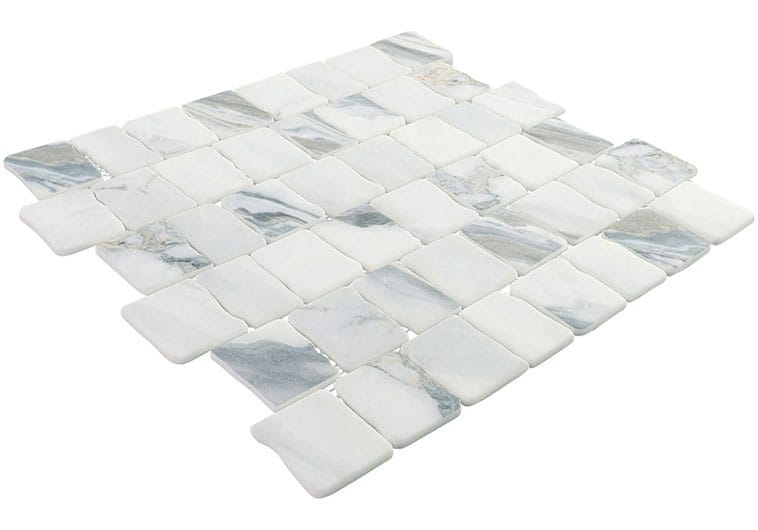 Illusion Mirror Grey 11.75x11.75 Matte Glass Tile Euro Glass