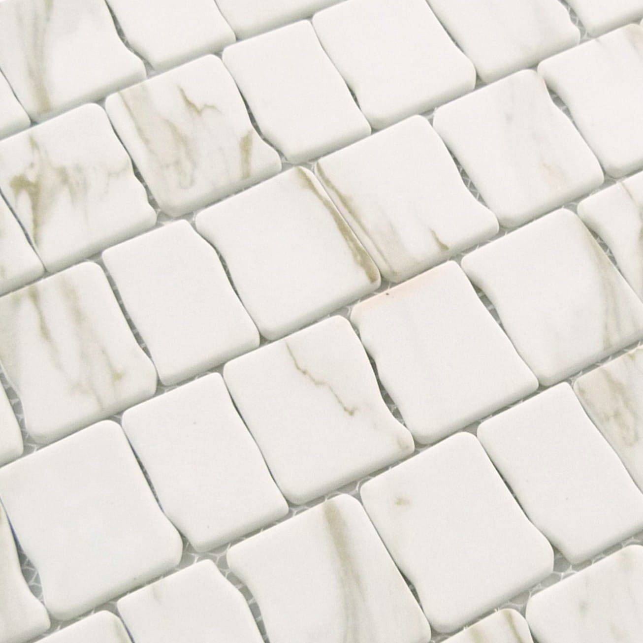 Illusion Phantasy Beige Matte Glass Tile Euro Glass