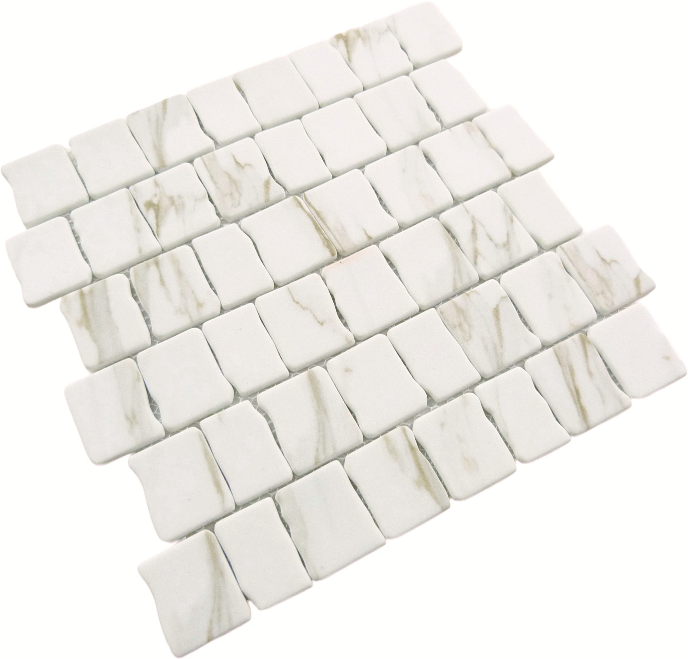 Illusion Phantasy Beige Matte Glass Tile Euro Glass