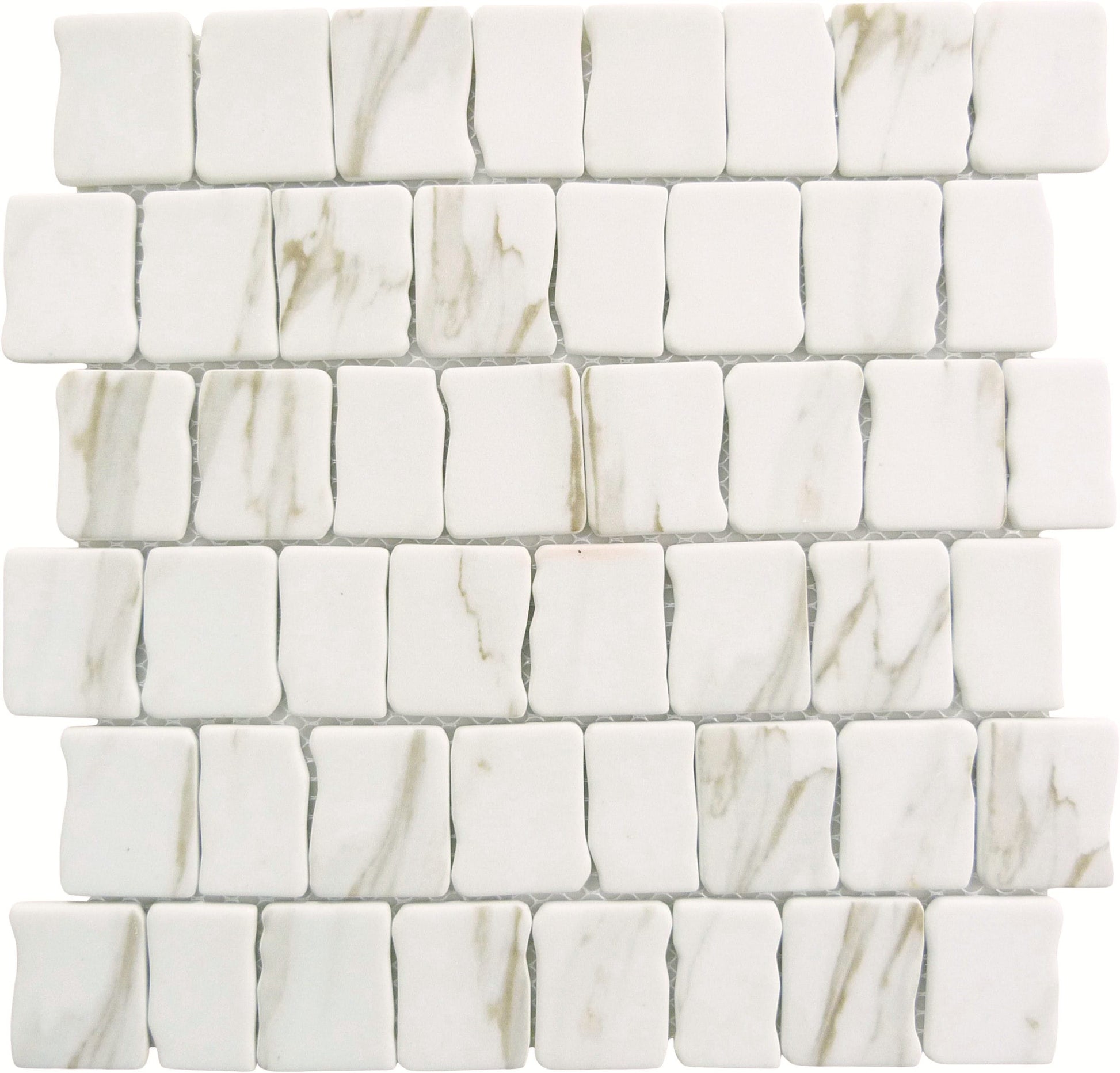 Illusion Phantasy Beige Matte Glass Tile Euro Glass