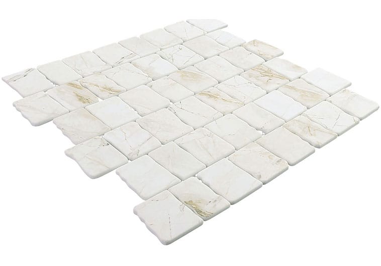 Illusion Phantasy Beige 11.75x11.75 Matte Glass Tile Euro Glass
