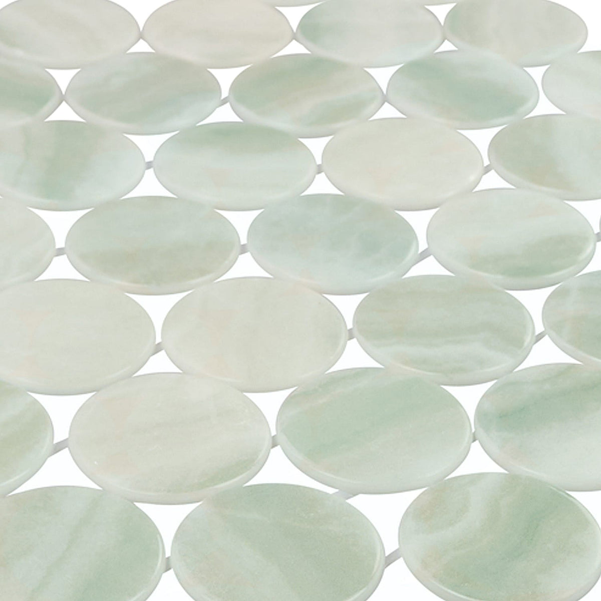 Kotilo Jingle 2-Inch Round Recycled Glass Mosaic Tile Euro Glass