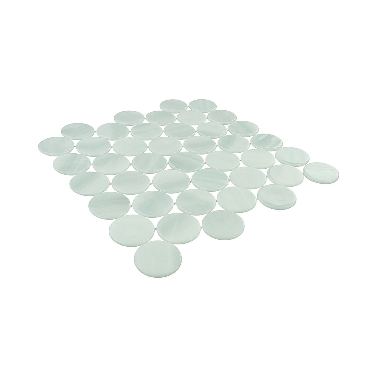 Kotilo Limpet 2-Inch Round Recycled Glass Mosaic Tile Euro Glass