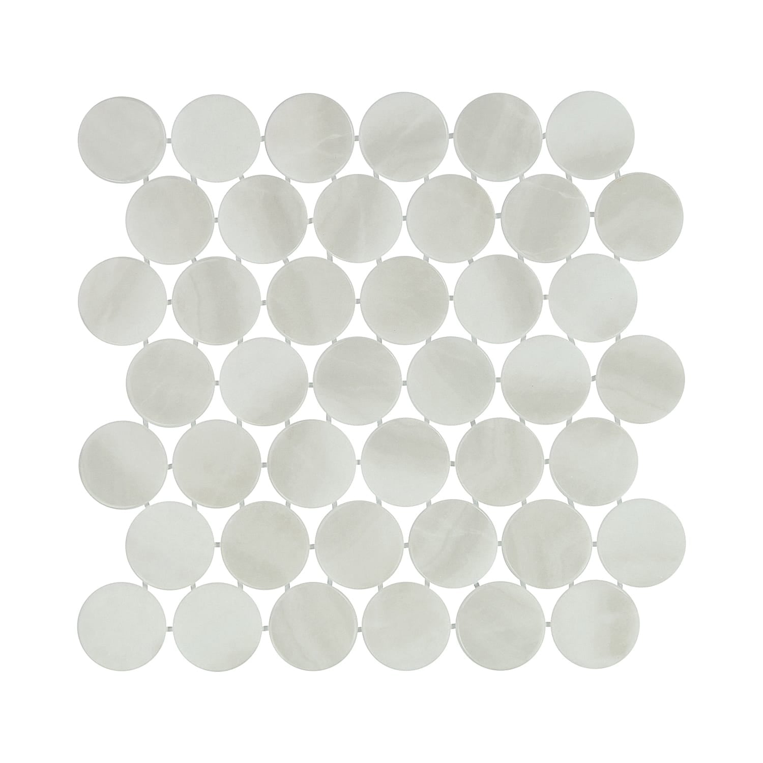 Kotilo Lino 2-Inch Round Recycled Glass Mosaic Tile Euro Glass