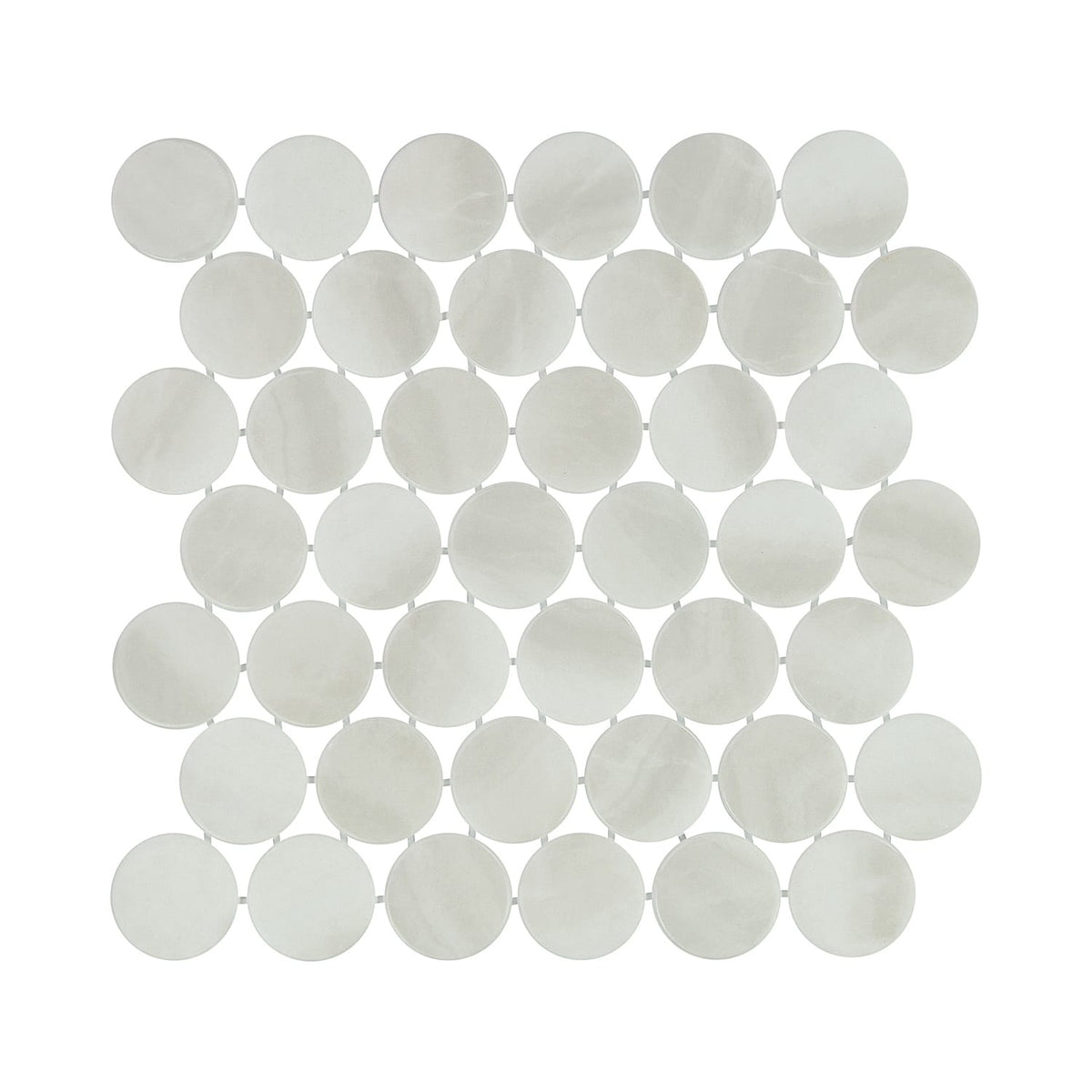 Kotilo Lino 2-Inch Round Recycled Glass Mosaic Tile Euro Glass