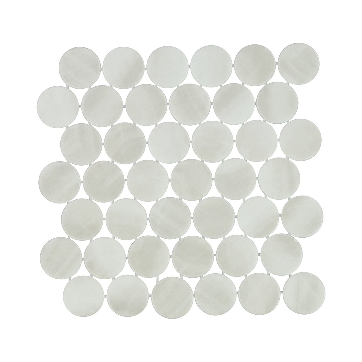 Kotilo Lino 2-Inch Round Recycled Glass Mosaic Tile Euro Glass