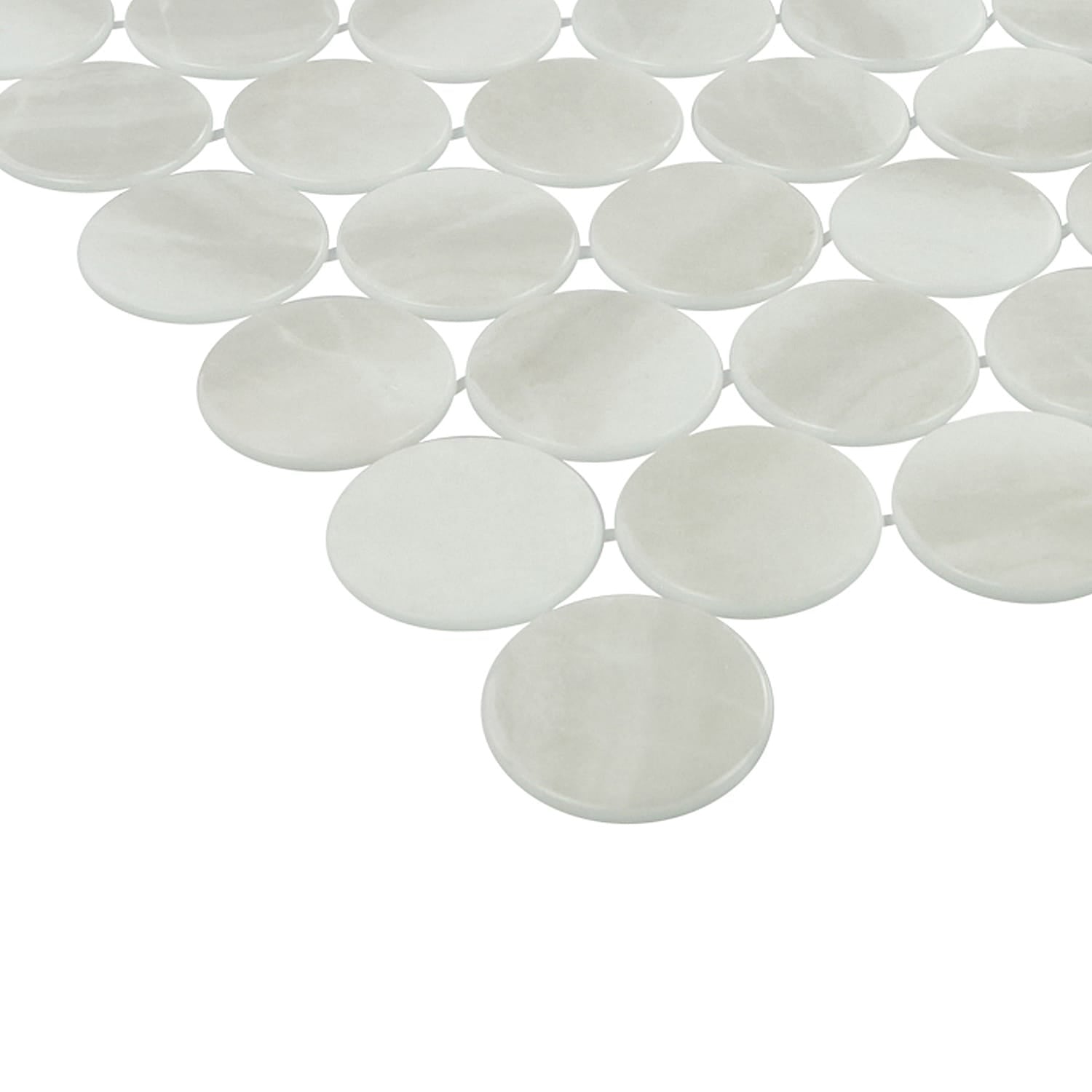 Kotilo Lino 2-Inch Round Recycled Glass Mosaic Tile Euro Glass