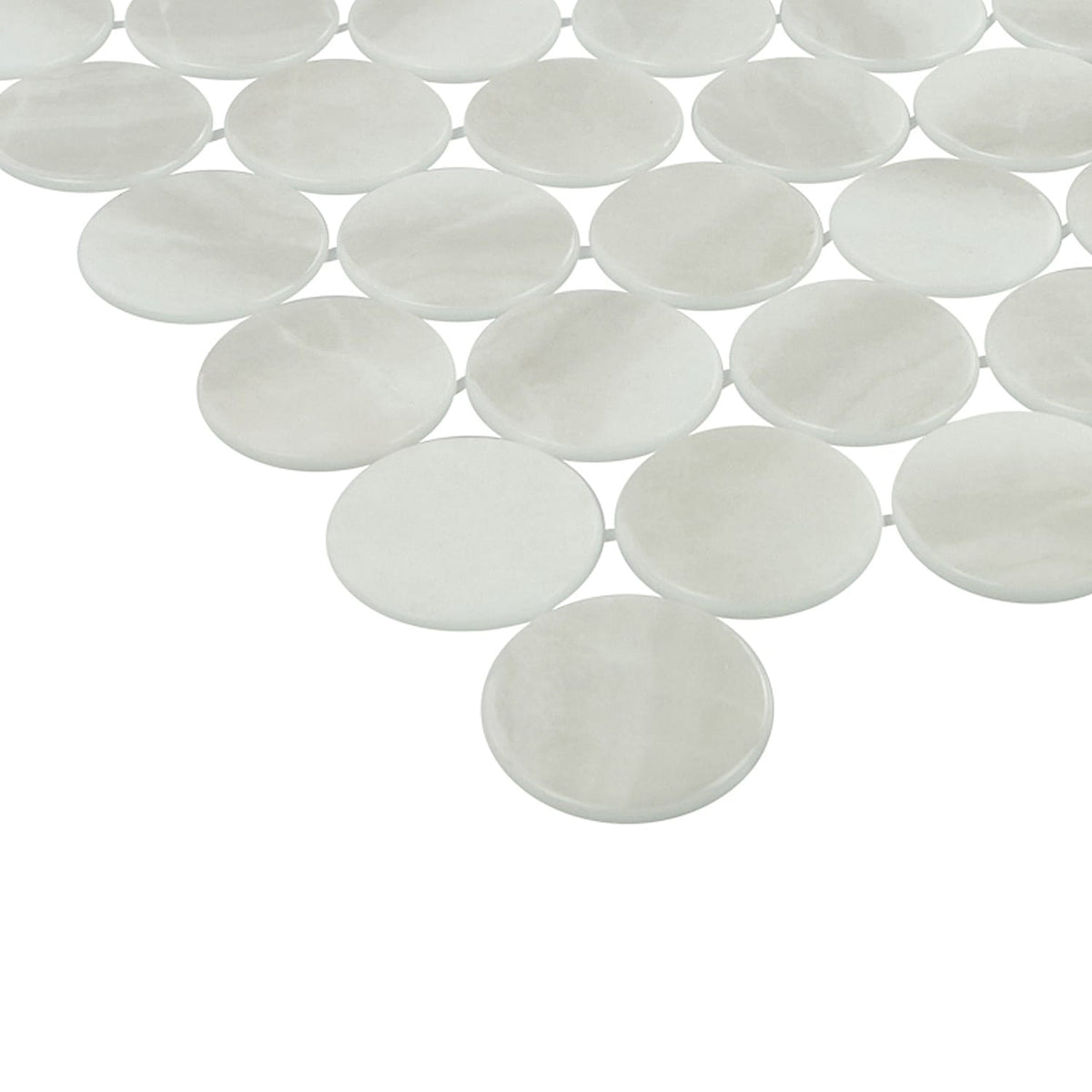 Kotilo Lino 2-Inch Round Recycled Glass Mosaic Tile Euro Glass