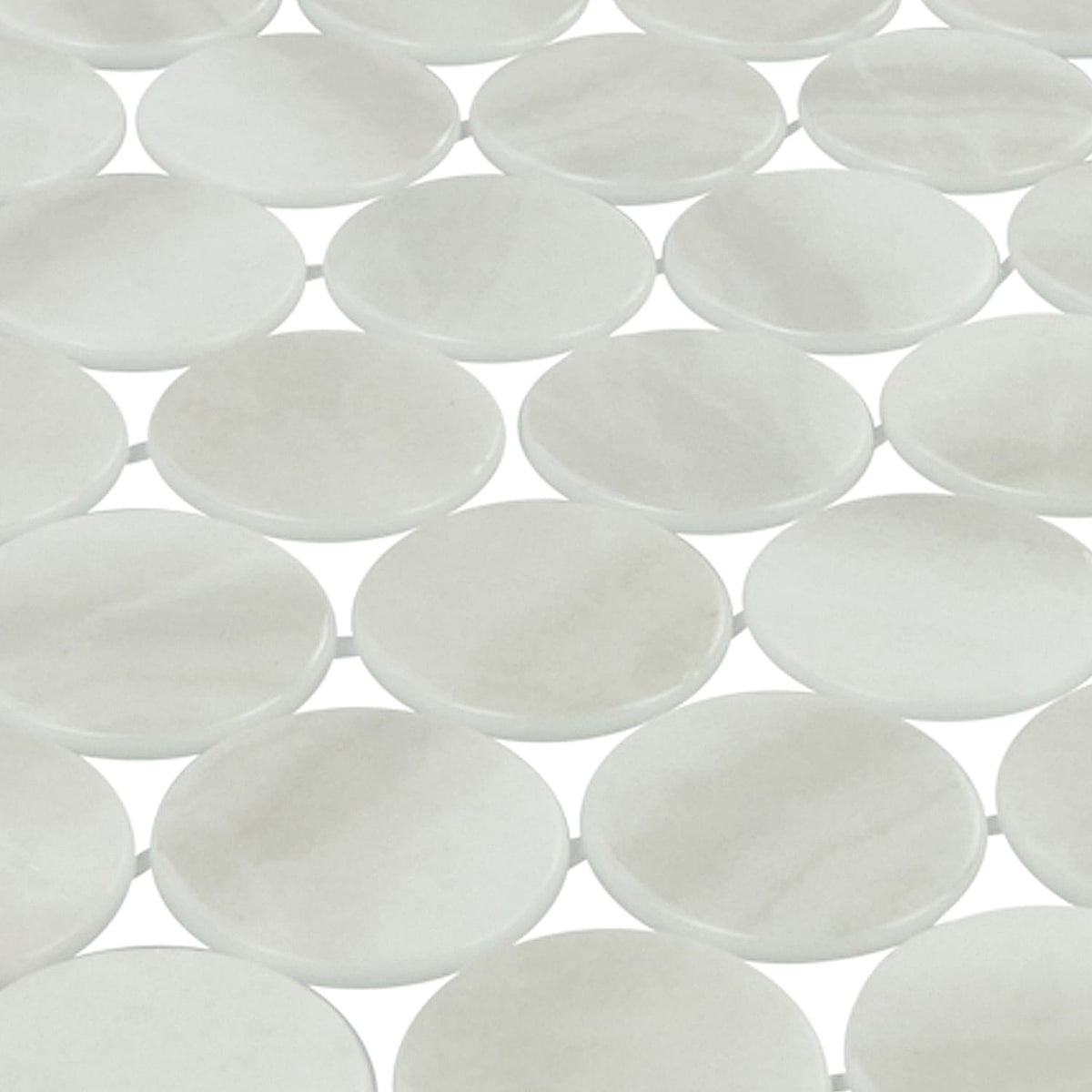 Kotilo Lino 2-Inch Round Recycled Glass Mosaic Tile Euro Glass